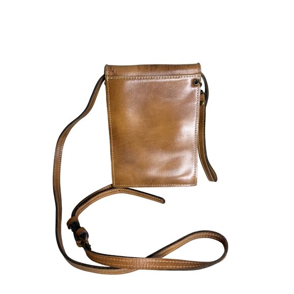 Patricia Nash Leather Crossbody Bag With Map Print Brass Hardware - Picture 6 of 9